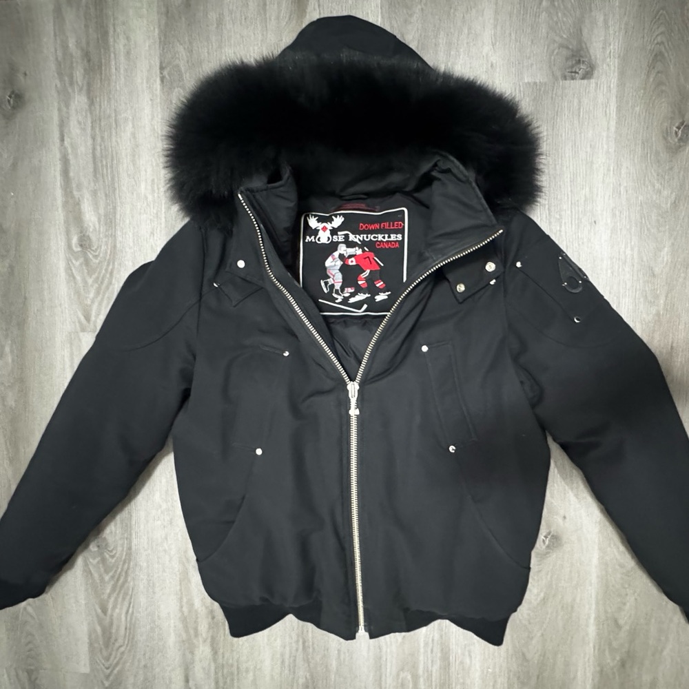 Moose Knuckles Black Bomber